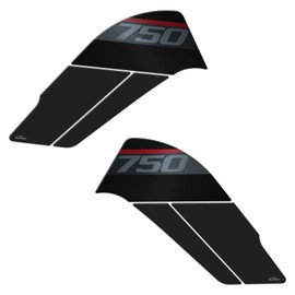 Resin Bike Motorcycle 3D Stickers Compatible with Honda Transalp XL 750 2023. Tank Side Protections from Impact and Scratches. Pair of Resin Stickers - Made in Italy
