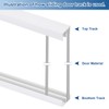 uxcell 2Set White Plastic Sliding Door Track, Sliding Glass Window