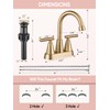 Cobbe Bathroom Faucets for Sink 3 Hole, 4 Inch with
