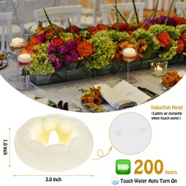 Paquete de 6/12/24/36 velas flotantes LED sin llama, de plástico de 3 pulgadas, funciona con pilas, parpadeantes impermeables para jarrones cilíndricos, centros de mesa en boda, fiesta, piscina, día