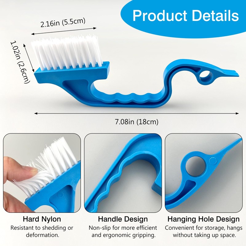 Jaasuee Window Track Cleaning Brush Set - 2 Pack Window
