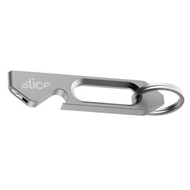 Slice Multi-Tool Cutter | Bottle Opener, Ceramic Utility Knife, and Keychain Box Cutter | Blade Lasts 11x Longer than Metal | Space Gray