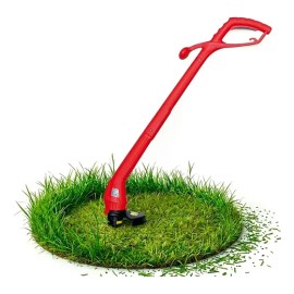 Desbrozadora Electrica 300W Diametro De Corte 24Cm 1.1 Rpm Mango Ajustable Cuerpo Desmontable Para Facil Almacenaje Adir 222 Color Rojo