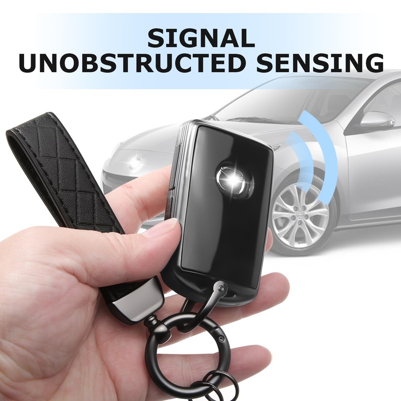CHENZLIN for Mazda Key Fob Cover 4-Button TPU Case Keychain