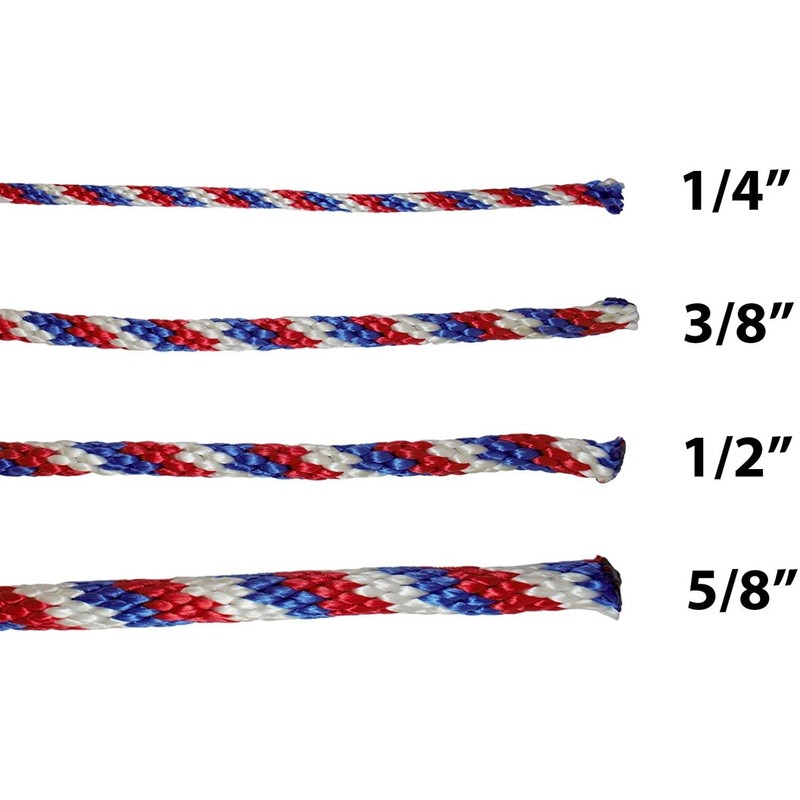 SGT KNOTS Solid Braided Polypropylene Derby Rope – Durable, Weatherproof
