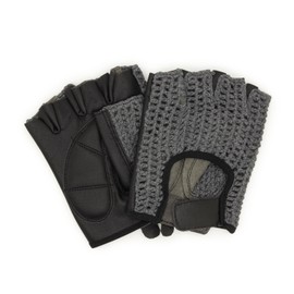 Adapter Universe Motorist Gloves Retro Vintage Leather Fingerless Driving Gloves Bicycle Grey