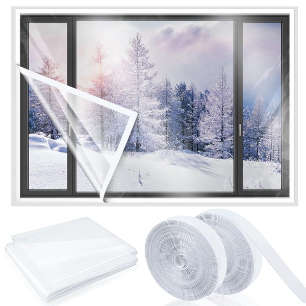 Beeveer 87 Inch X 30 ft Window Insulation Kit Cuttable