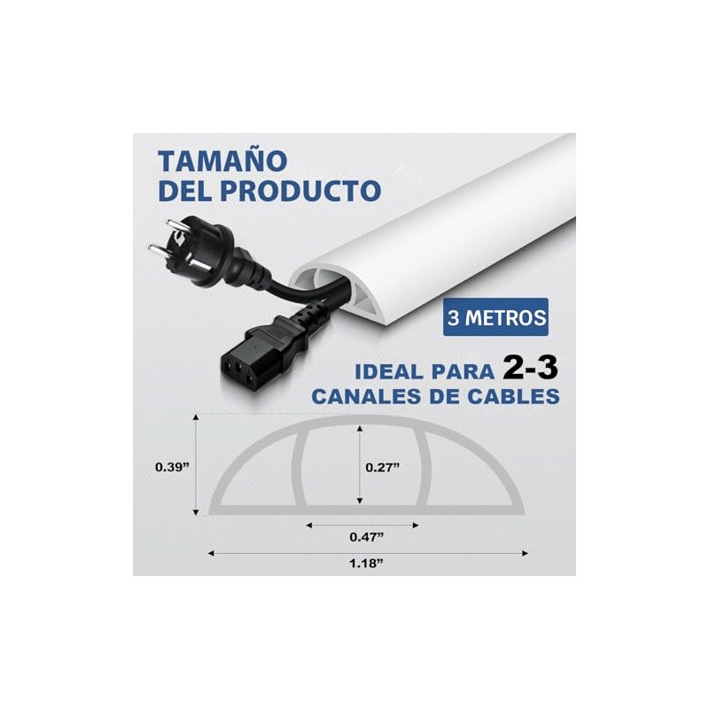 Cubierta de Cable para Piso 3M, Cubierta de Cable Pared,