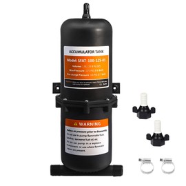 BESTMAN MARINE Pre-Pressurized RV Accumulator Tank 1L 125PSI with 1/2 MNPT Port Fitting,Reduced Pump Cycling,Flow Control Inner Bladder,Suitable for RV, Boat, Travel Trailer, Caravan