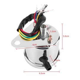Akozon Odometer 1 Piece Universal Motorcycle Speedometer Display Dual Display Digital KM/H (Silver)