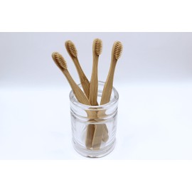 100% Biodegradable Bamboo Toothbrushes - 4 Pack | Eco-Friendly, Natural, Sustainable & Compostable | Organic Bamboo Toothbrushes for All Ages – Plastic-Free Packaging