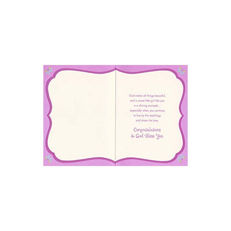 Designer Greetings Cross and Butterfly 1st / First Communion Card