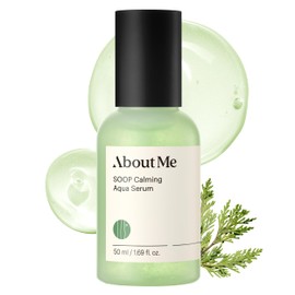 ABOUT ME SOOP Calming Aqua Serum – Korean 53.4% Jeju Cypress Water Bursting Capsules Serum for Sensitive Skin – Daily Barrier Repair with Centella & Tea Tree – Korean Skin Care – 1.69oz, 50ml