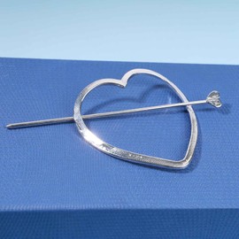 Yheakne Metal Heart Hair Clip Hollow Heart Silver Hair Clip Vintage Hair Clip Pin Bun Holder Alloy Bobby Pin Metal Hair Accessories for Women and Girls