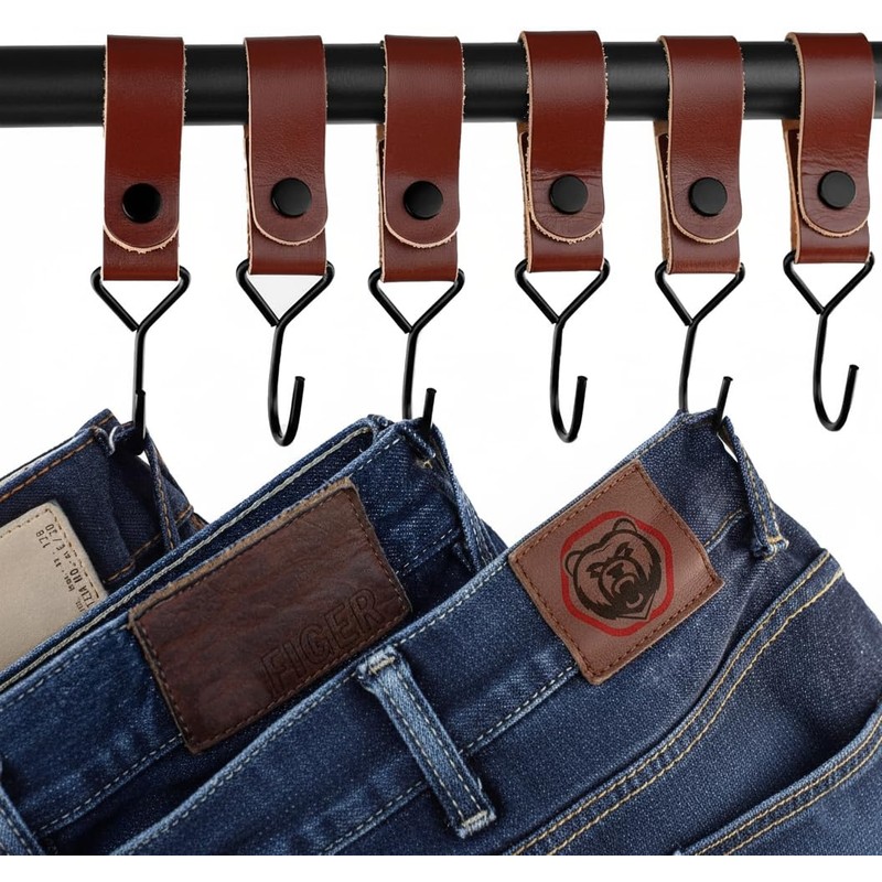 Brute Strength Multifunctional Hooks - Leather Loop - Cognac -