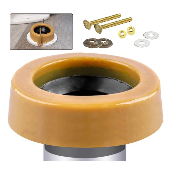 Extra Thick Toilet Wax Ring Kit with Flange and Bolts