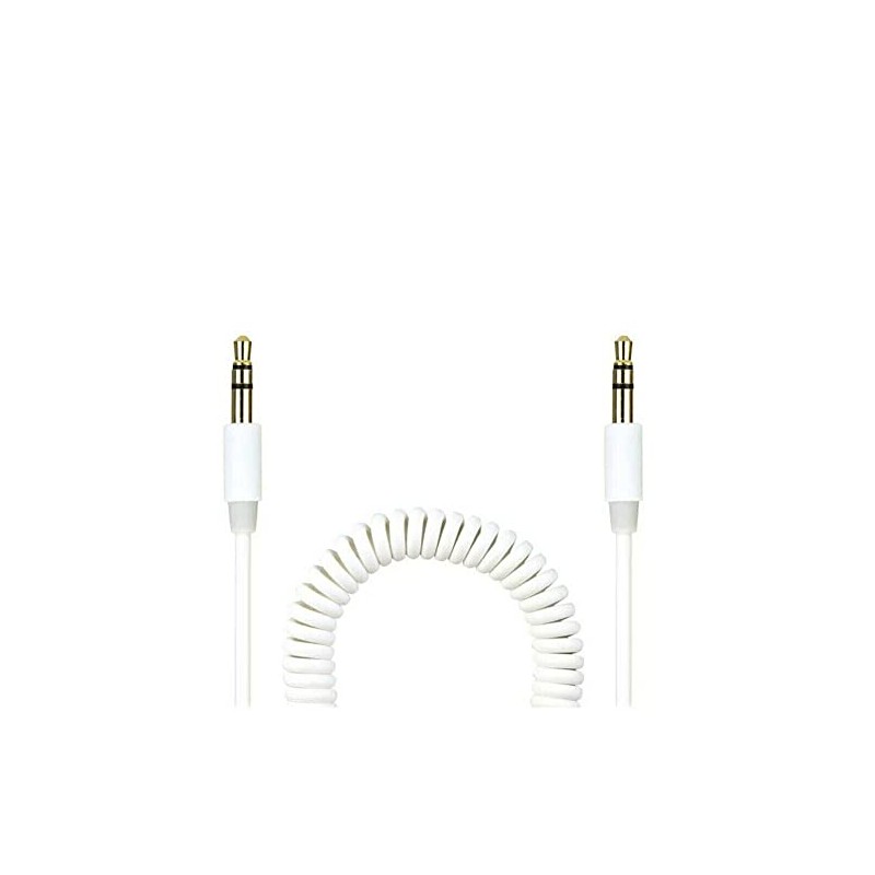 Crest 1.5m Coiled 3.5mm to 3.5mm AUX Male Audio Cable