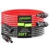 JXMXRPV Solar Cable Extension 20Ft 10AWG, Solar Wire with Tool-Free