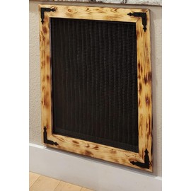 Foxwake Barn Door Decorative Corner Bracket, 3.5 in Matte Black Rustic L Brackets Sliding Door Hardware Decorator for Farmhouse Mirrorsframe Gardengate Garage(4 Pcs with Screw)