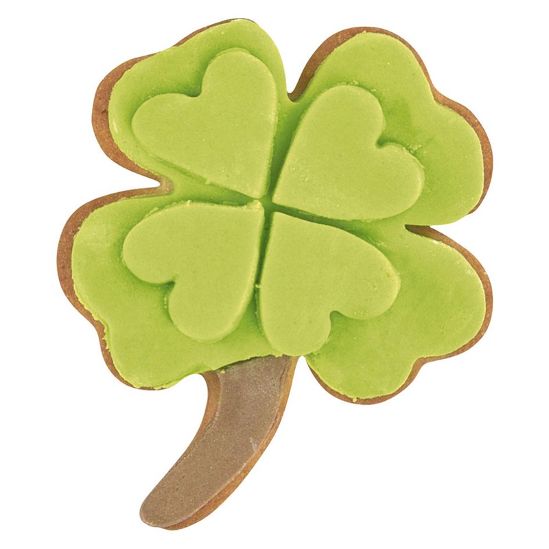 Staedter Four-leafed Clover Cookie Cutter, 7 cm, Stainless Steel Silver,