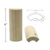 Pine Outside Radius Corner Base Block Bullnose, 3/4" x 2