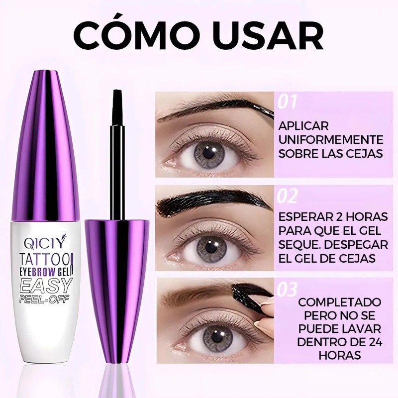 Gel Cejas Pelado Fácil 24h Waterproof 3 Colores Disponibles