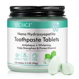 Zahnpasta Tabletten, Fleck entfernen Zahnpasta Tabletten mit Fluorid, vegane und reisefreundliche Kauzahnpasta