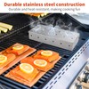 2pcs Stainless Steel Smoker Box for Gas Grill, Optimized Airflow