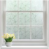 rabbitgoo Window Privacy Film with Decorative Triangle Pattern, Non-Adhesive Frosted