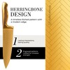 Styled Settings Gold Knife Set with Block and Sharpener –
