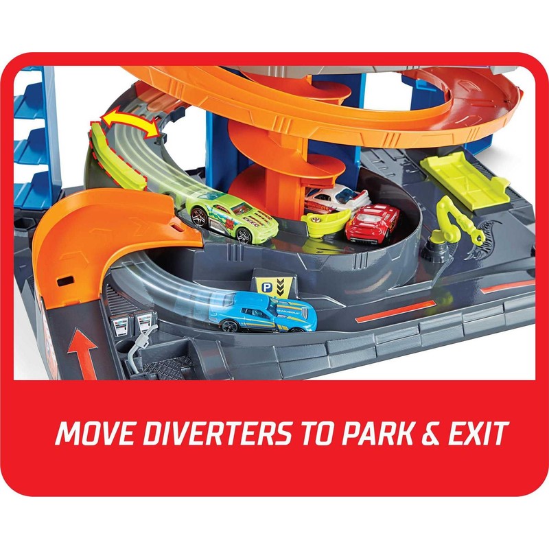 Hot Wheels City Mega Garage Playset with Corkscrew Elevator &