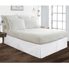 18 Inch Drop Twin Size White Solid Bed Skirt Split