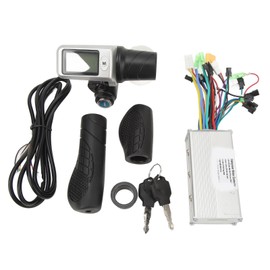 36V 48V 500W 28A Sine Wave 3 Mode Brushless Controller Throttle Handle Kit Speed Controller Throttle Grip with Panel for Conversion