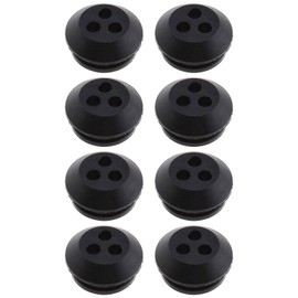 ECSiNG 8pcs 3-Hole Fuel Tank Rubber Grommets Black 4mm Hole Diameter Oil Pipe Hose Washer Grommet for Cutter Grass Trimmers Lawn Mower Brushcutters Blowers Replace Parts