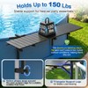 Above Ground Pool Bar, 47" x 11.7" Black Pool Bar