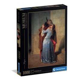 Clementoni - Puzzle 1000 Pieces Art for Adults and Boys, Museum Collection, Kiss Theme by Hayez, Gift Idea for Men and Women, Made in Italy, 70 x 50 cm, 39994