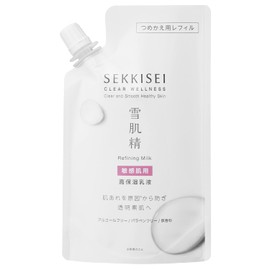 Sekkisei Clear Wellness (For Sensitive Skin), Refining Milk, SS (Refill), Highly Moisturizing, Milk, Pores, 4.2 fl oz (120 ml)