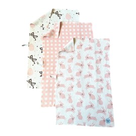 Desert Aqua || 3 Pack|| Not Your Ordinary Dish Towels || Waffle Weave Microfiber || Tea Towels || Highly Absorbent || Hanging Loop || Dish Cloths || Modern || Designer Prints|| Easter Bows