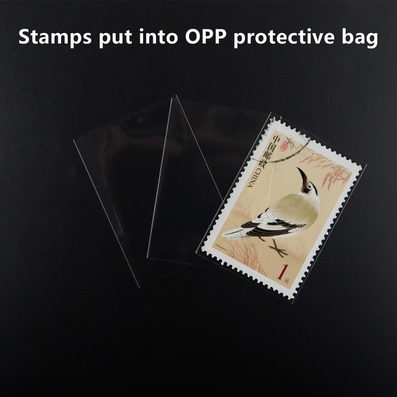 Klmnop OPP Stamp Protection Bags in 8 Models, 100pcs Each,