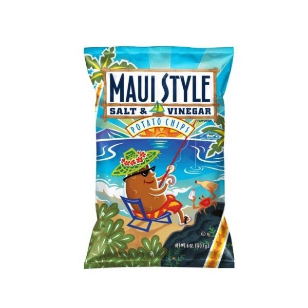 Maui Style Salt & Vinegar Potato Chips - 6 ounce bag, pack of 2