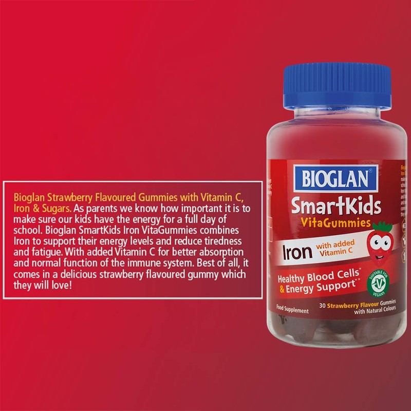 Bioglan SmartKids Iron VitaGummies - 30 Strawberry Gummies