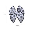 Black White Soccer Hair Bows for Girls, 4" Mesh Tulle