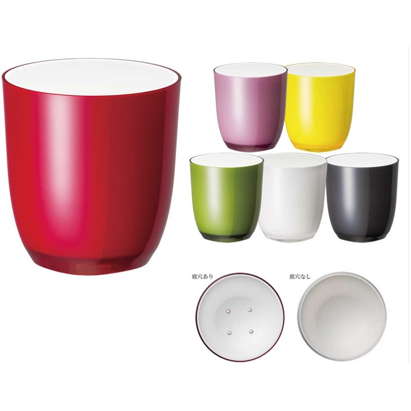 Yamato Plastic PON Pot P-3 Gray with Bottom Hole