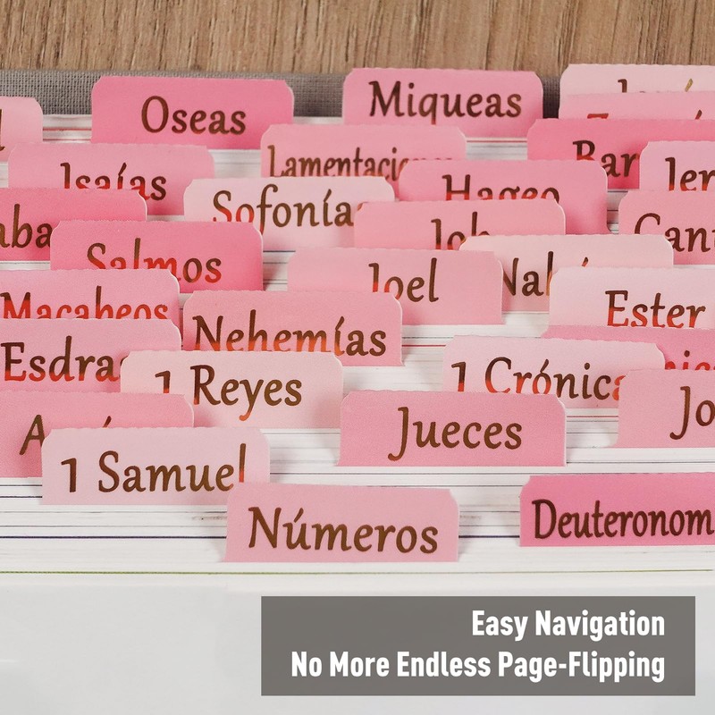 Spanish Bible Tabs for Women, Gold Foiling Pestañas para Biblia