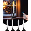 SURAIRLEC Battery Operated Window Candles with Remote, Timer, Dimmable, Flicker