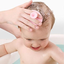 Cepillo de baño para bebé, cepillo para cuna de bebé, cepillo de masaje de silicona, cepillo exfoliante de silicona, limpiador de piel esencial para p