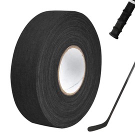 Hockey Stick Tape - Sports Waterproof Tape - Hockey Band - Ice Hockey Tape for Badminton Handle, Table Tennis Bat, Skipping Rope, Golf Mast, Tennis Pumpkin Racket 2.5 cm x 25 m (Black)