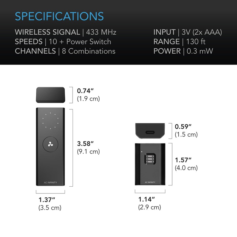 AC Infinity Controller 63, Wireless Remote Controller with 10 Fan