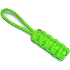 RedVex Zipper Pulls - Knife Lanyards - Equipment Lanyards - Paracord Cobra Style - Choose Your Color & Size (Qty 3) (Lime Green, 6 inch)