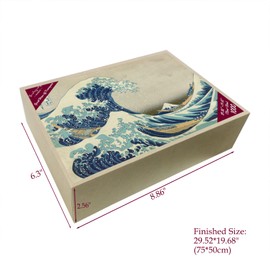 Bristlegrass Wooden Jigsaw Puzzles for Adults 1000 Pieces Japanese Ukiyo-e Katsushika Hokusaii Great Wave Off Kanagawa Toys Gifts Art Collectibles Decorative Painting Puzzles (1000 pcs)